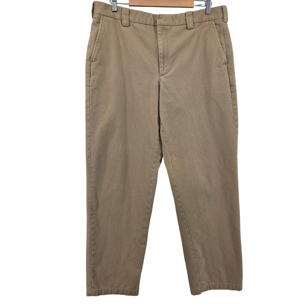LL Bean Classic Fit Chino Pants Mens 38x34 Khaki Tan Cotton Twill Classic Fit
